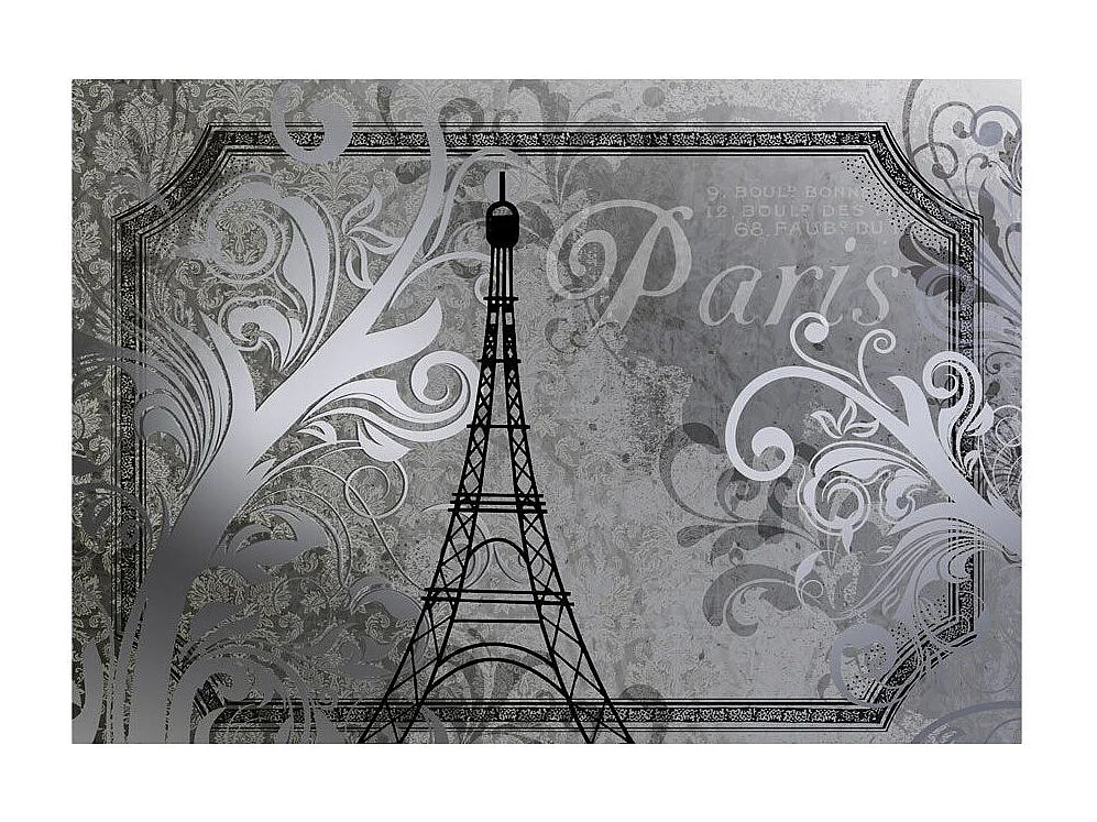Papier Peint "Vintage Paris Silver" 210 x 300 cm