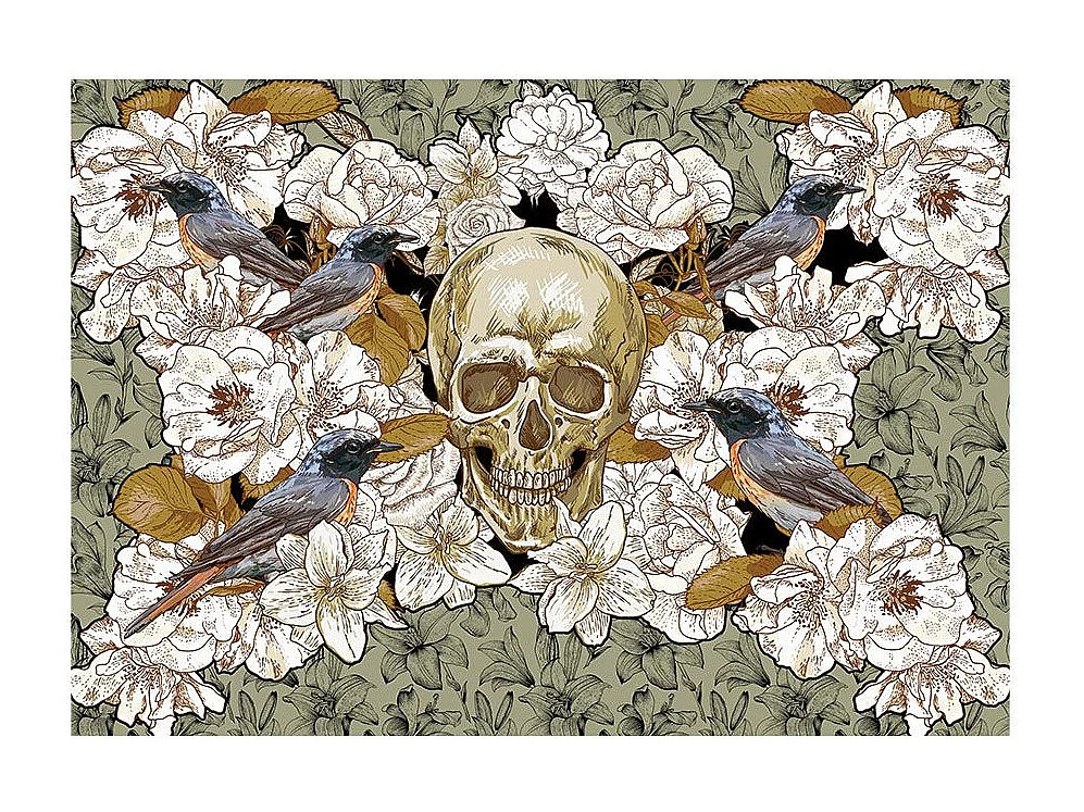 Papier Peint "Among Flowers" 140 x 200 cm