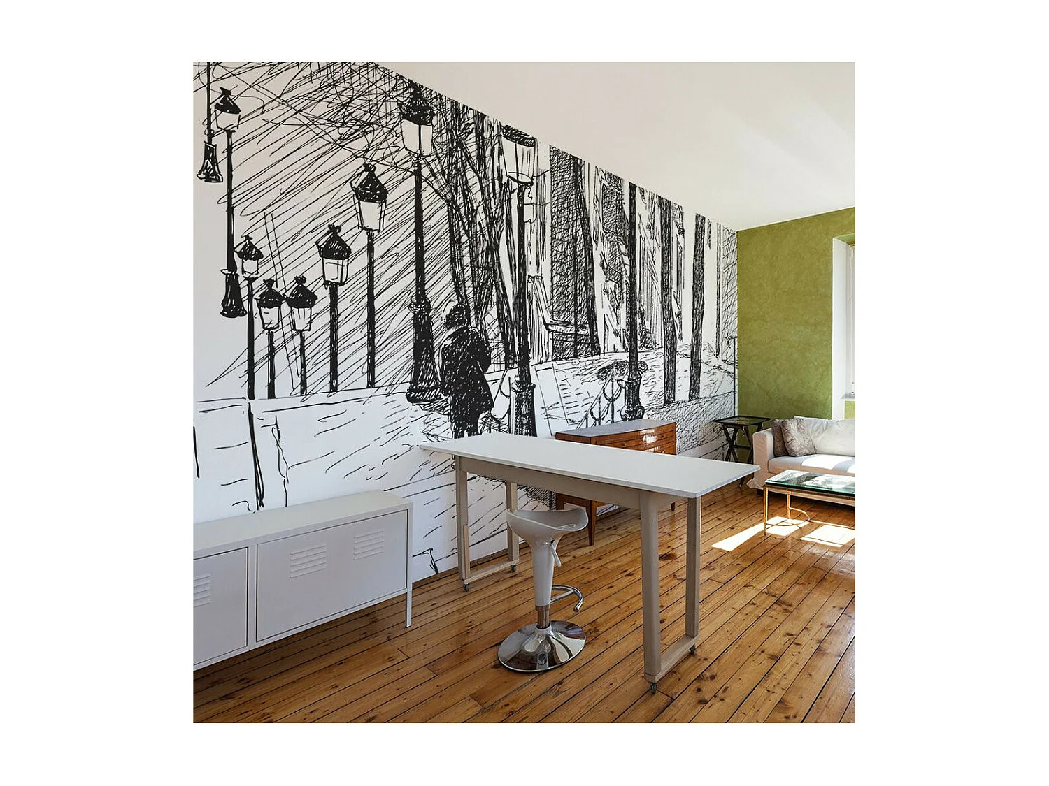 Papier Peint "Escaliers Montmartre II" 270x450cm