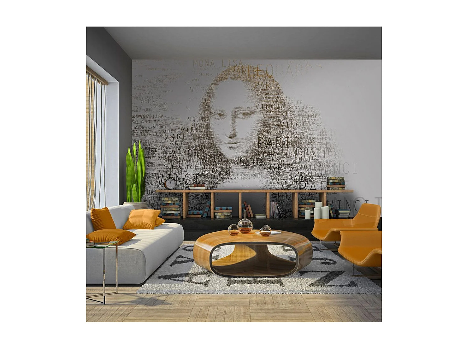 Papier Peint "Notes de Léonard de Vinci" 231 x 300 cm