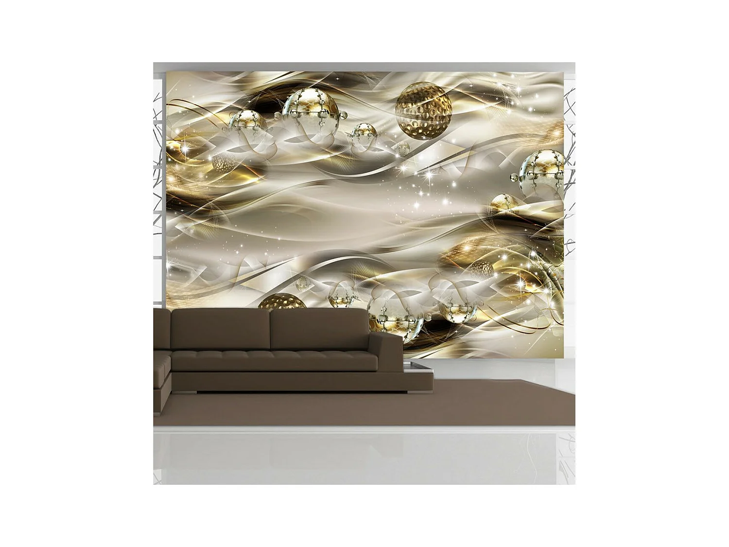 Papier Peint "Golden Nebula" 70 x 100 cm