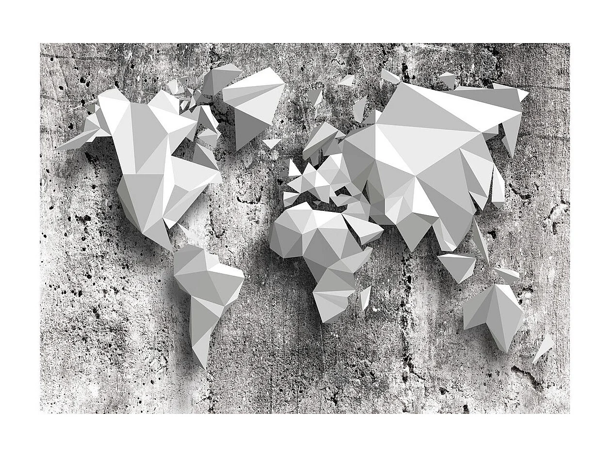 Papier Peint "World Map : Origami" 70 x 100 cm