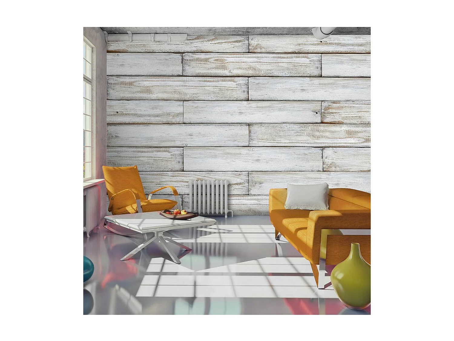 Papier Peint "Tissage de Bois" 175 x 250 cm