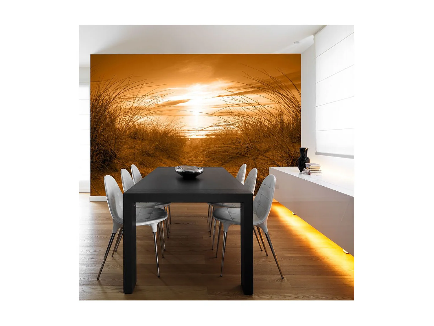 Papier Peint "Plage Sépia" 175 x 250 cm