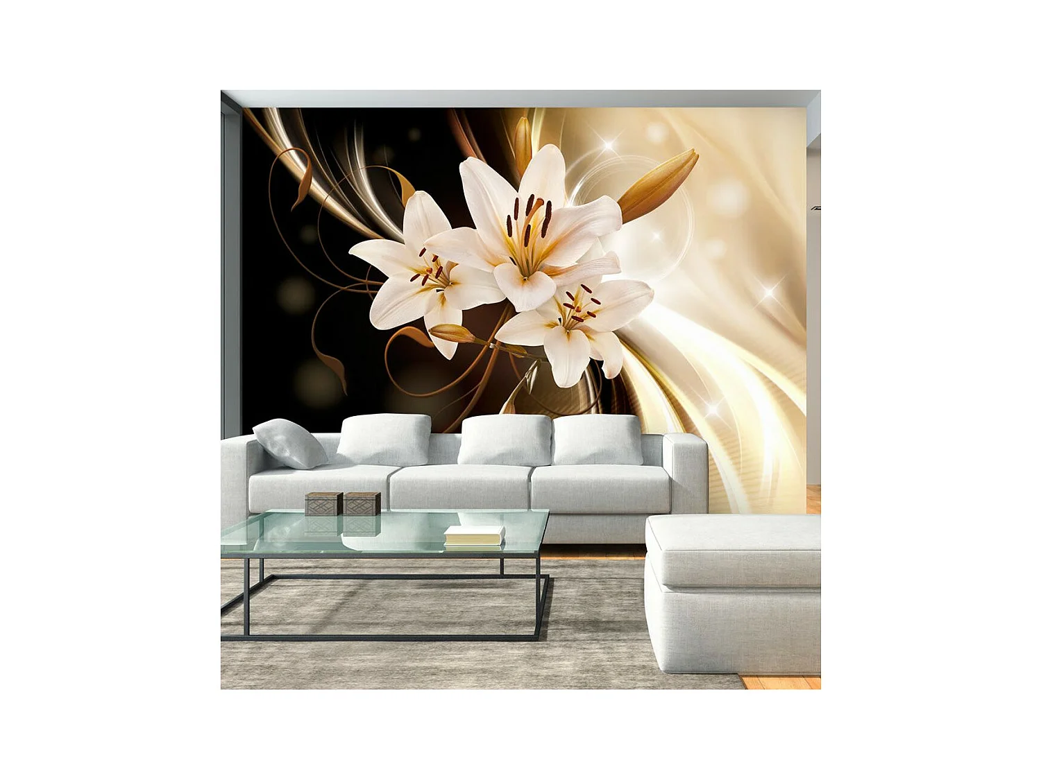 Papier Peint "Circle of Light" 140 x 200 cm