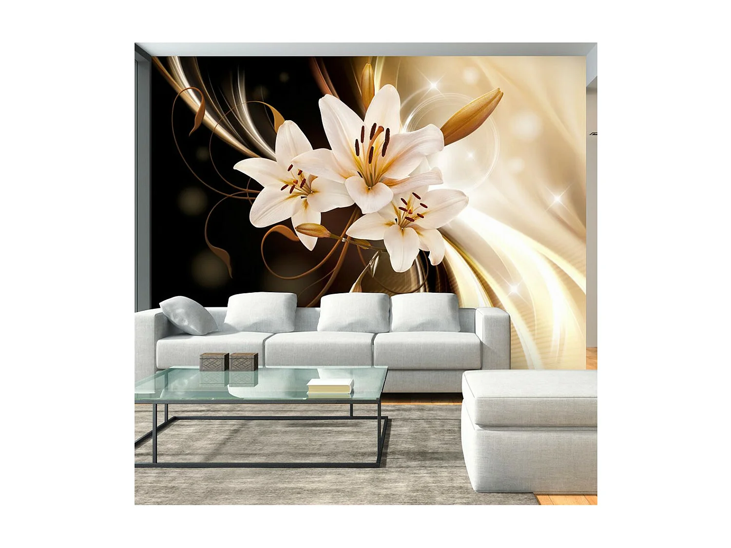 Papier Peint "Circle of Light" 140 x 200 cm