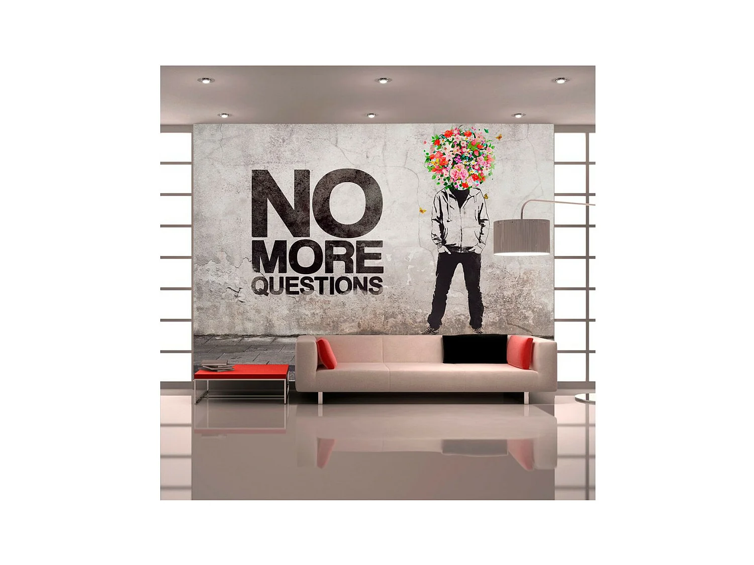Papier Peint "No More Questions" 105 x 150 cm