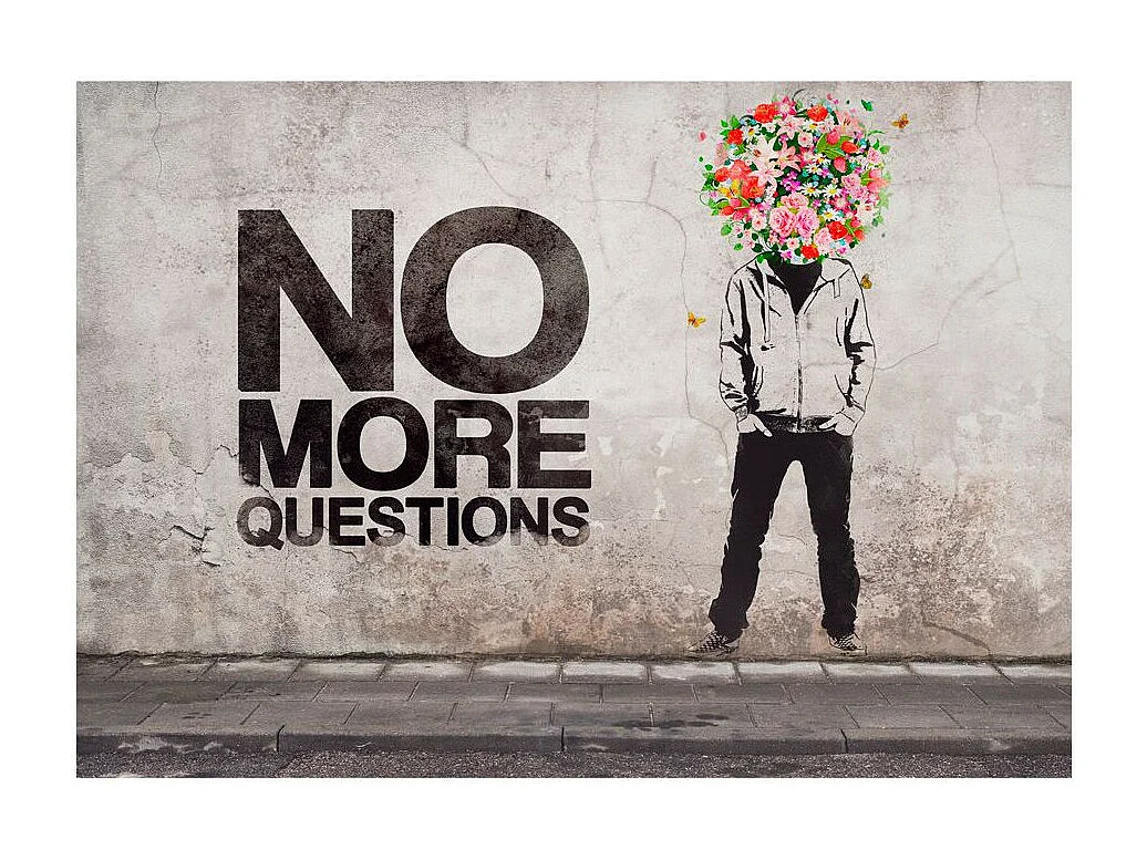 Papier Peint "No More Questions" 105 x 150 cm