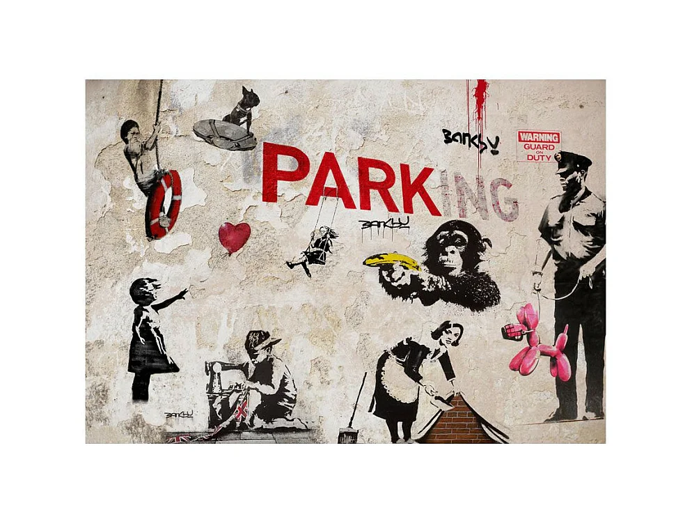 Papier Peint "Banksy - Graffiti Collage" 280 x 400 cm