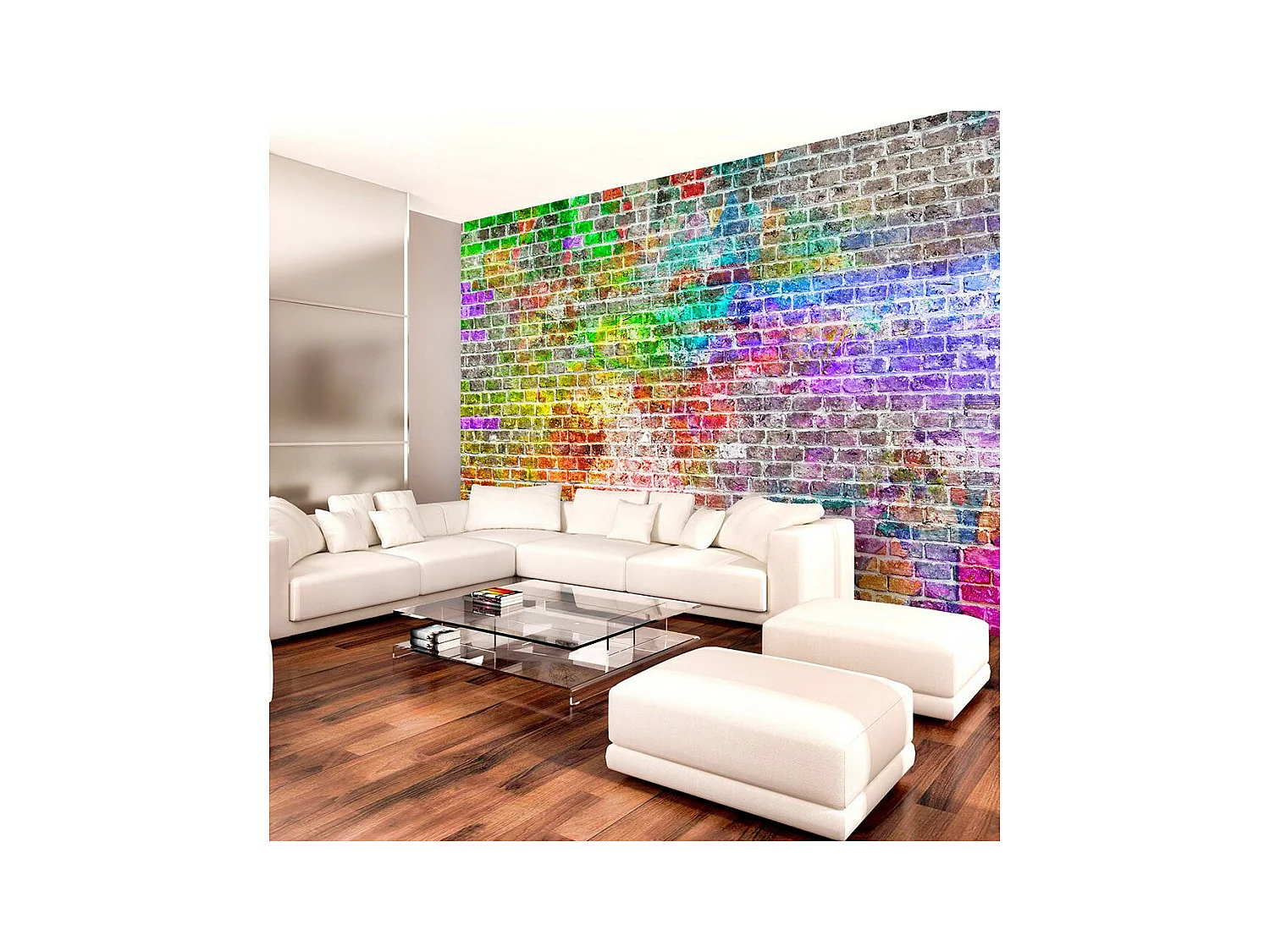 Papier Peint "Rainbow Wall" 175 x 250 cm