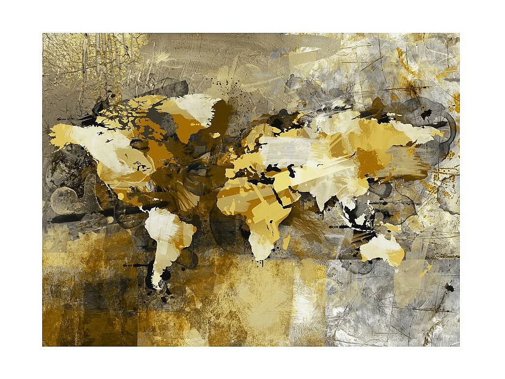 Papier Peint "Artistic Map of the World" 154 x 200 cm