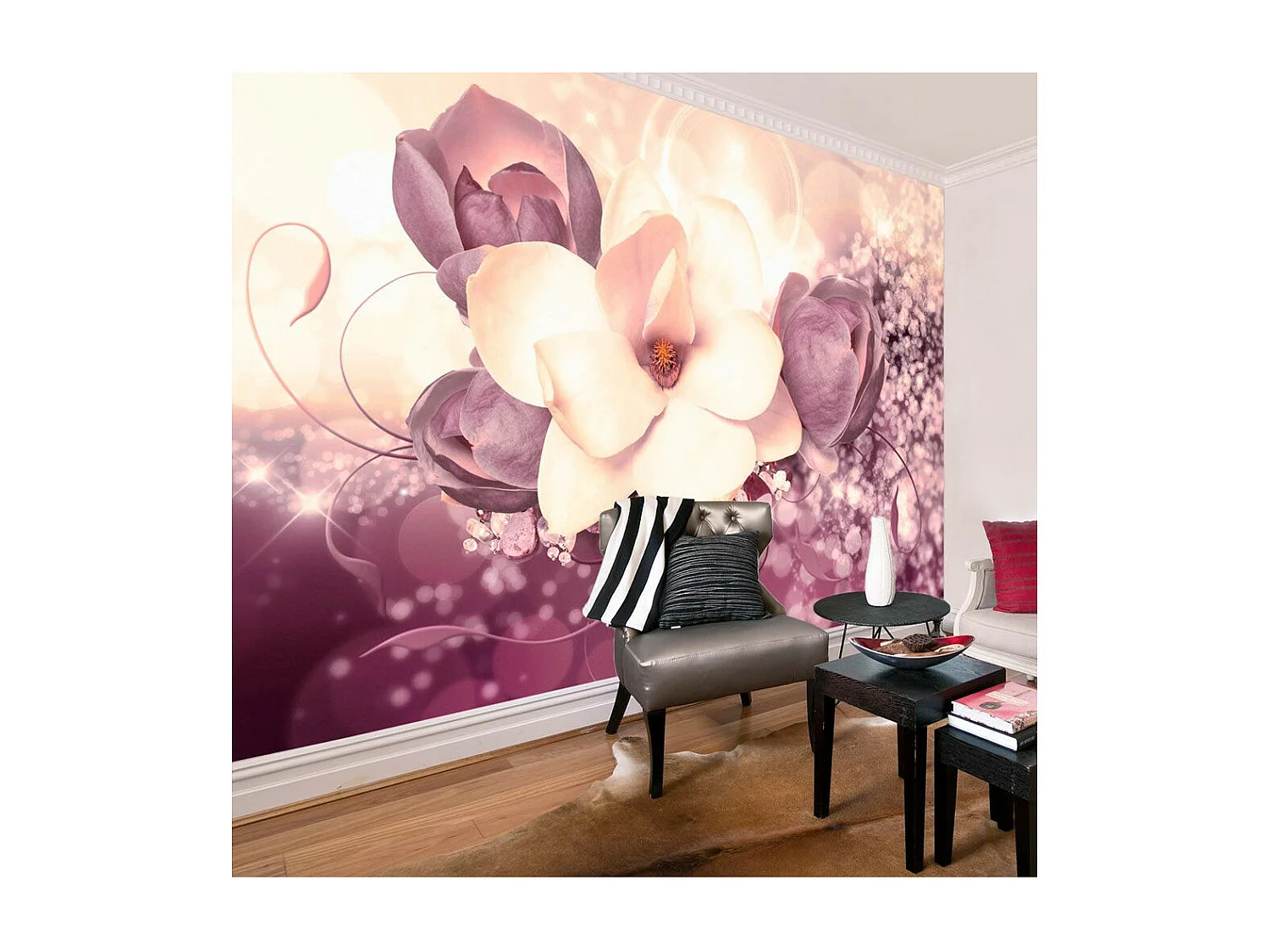 Papier Peint "Maroon Charm" 140 x 200 cm