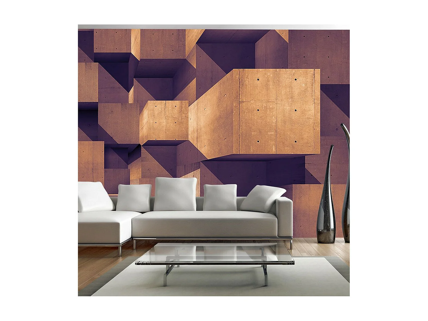 Papier Peint "Sunset Over the Concrete City" 210 x 300 cm