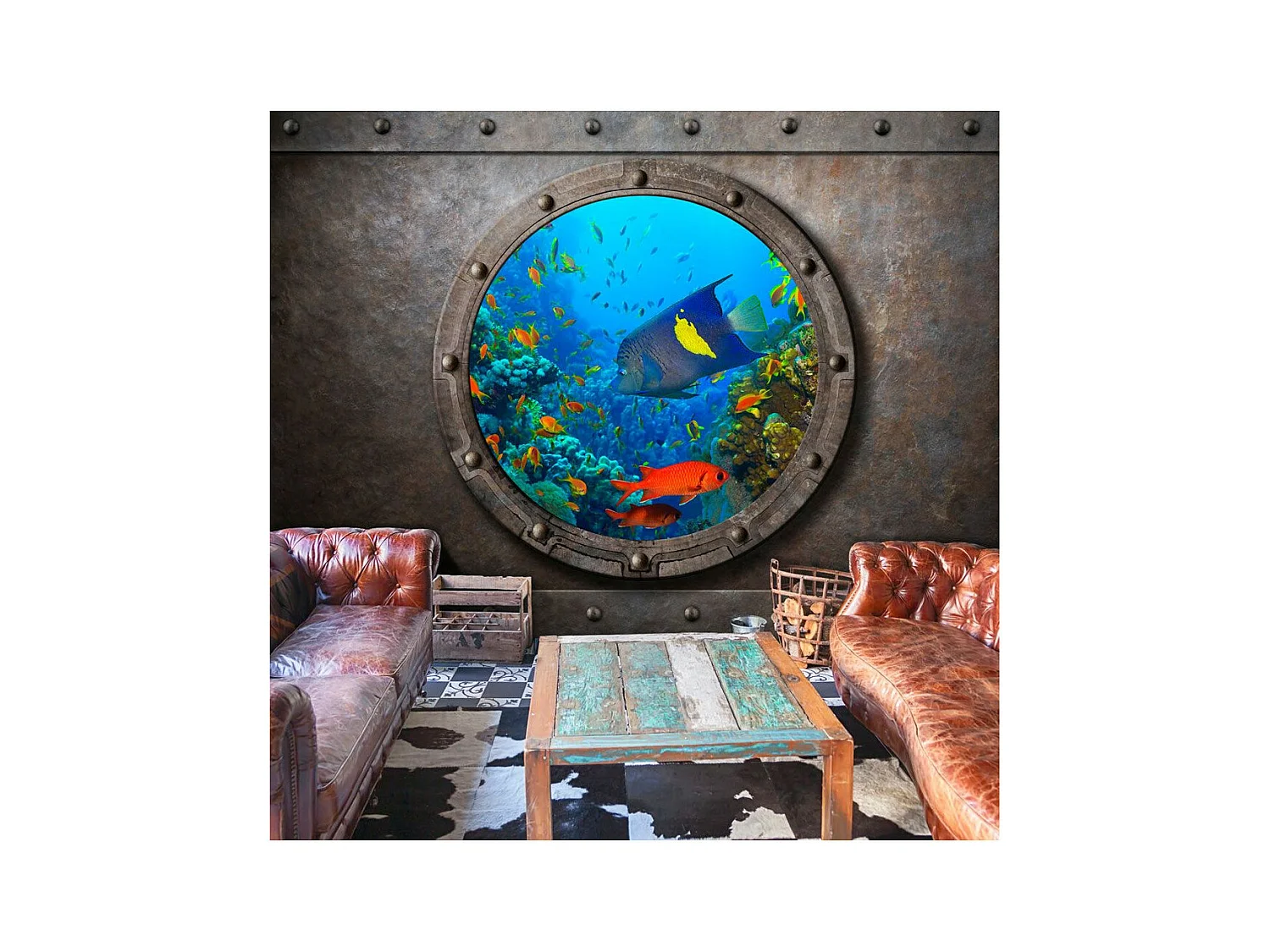 Papier Peint "Submarine Window" 105 x 150 cm