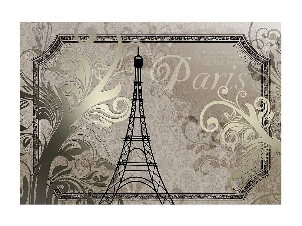 Papier Peint "Vintage Paris Gold" 245 x 350 cm