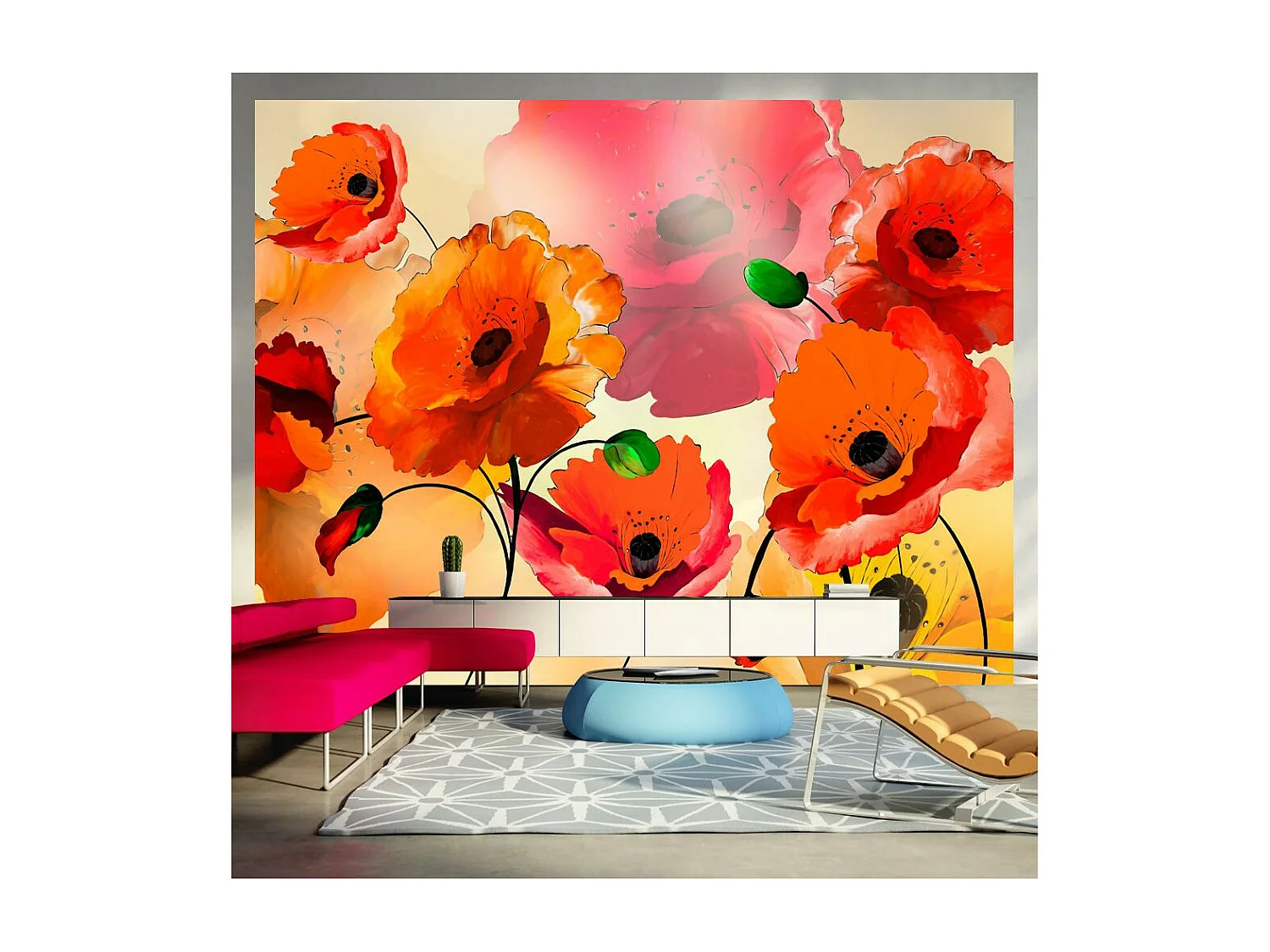 Papier Peint II "Velvet Poppies" 270 x 350 cm
