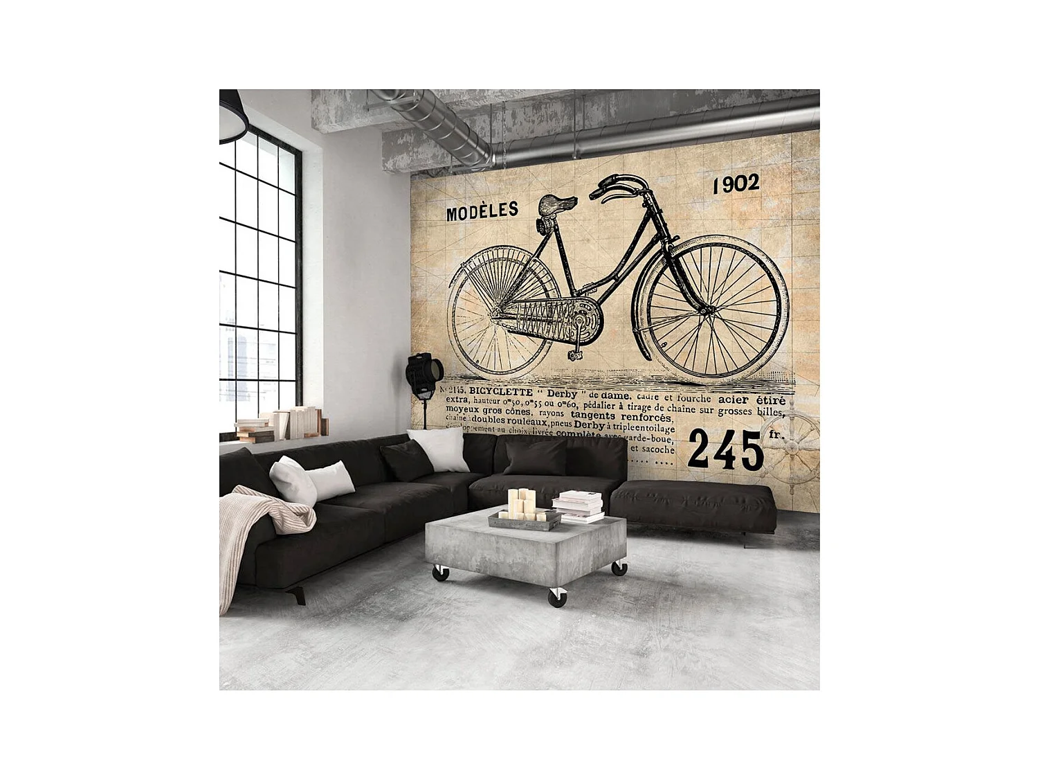Papier Peint "Vélo Ancien" 175 x 250 cm