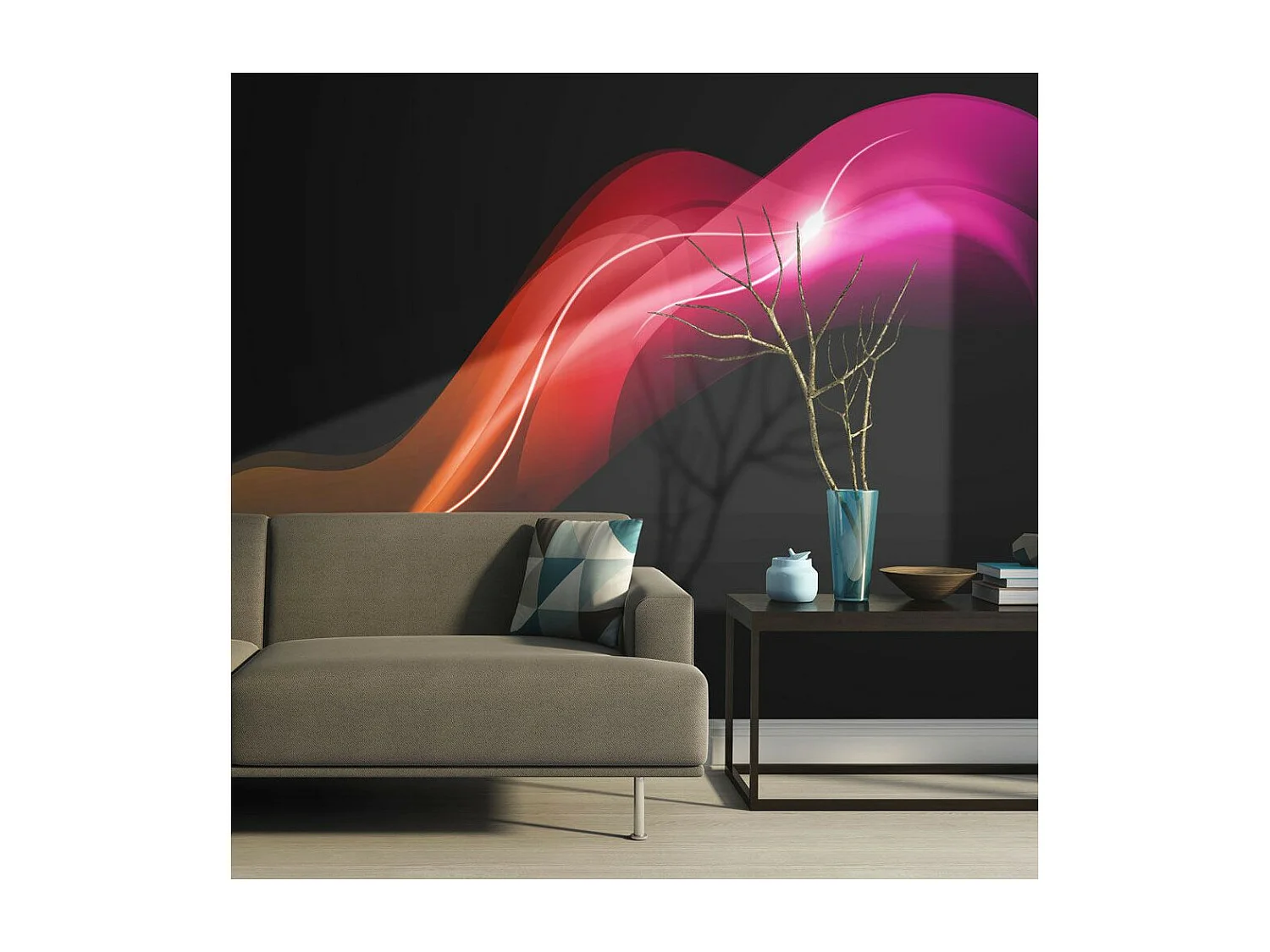 Papier Peint "Abstract Colorful Jellyfish" 154 x 200 cm