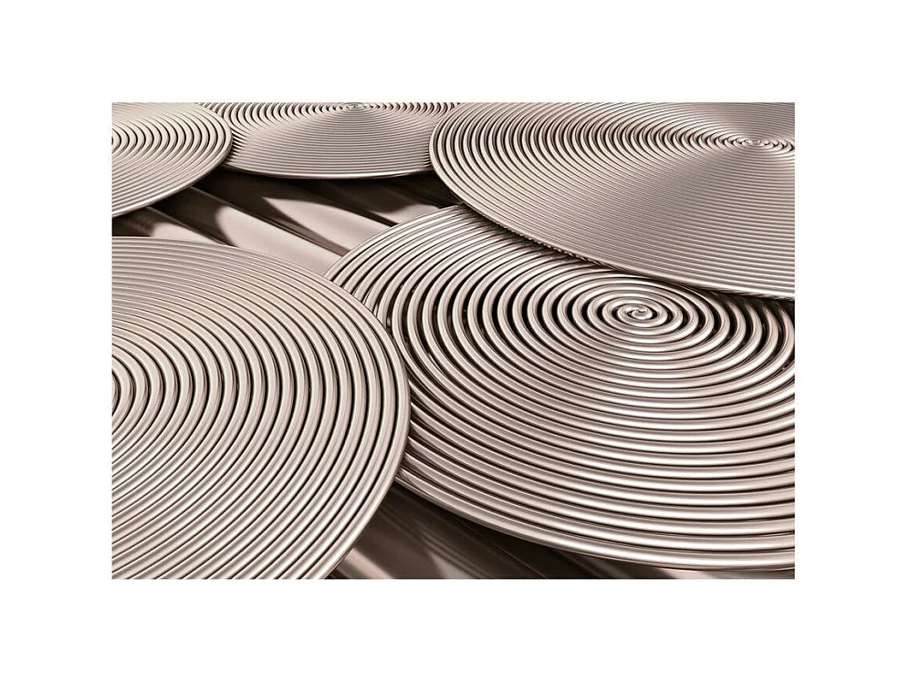 Papier Peint "Copper Spirals" 210 x 300 cm