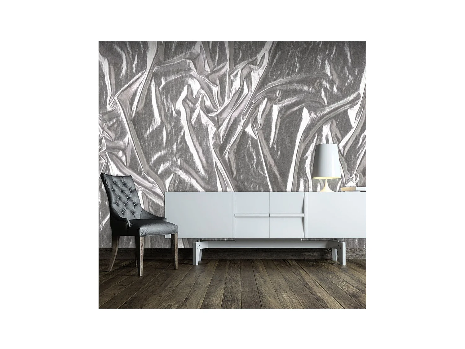 Papier Peint "Noble Silver" 140 x 200 cm