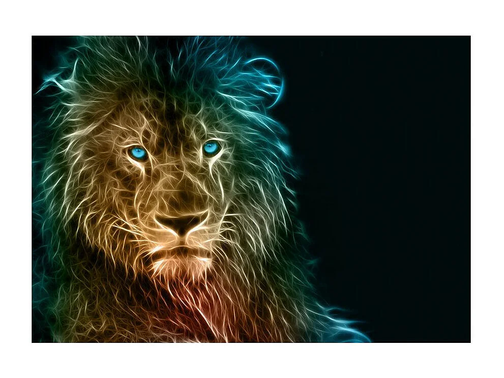 Papier Peint "Abstract Lion" 175 x 250 cm