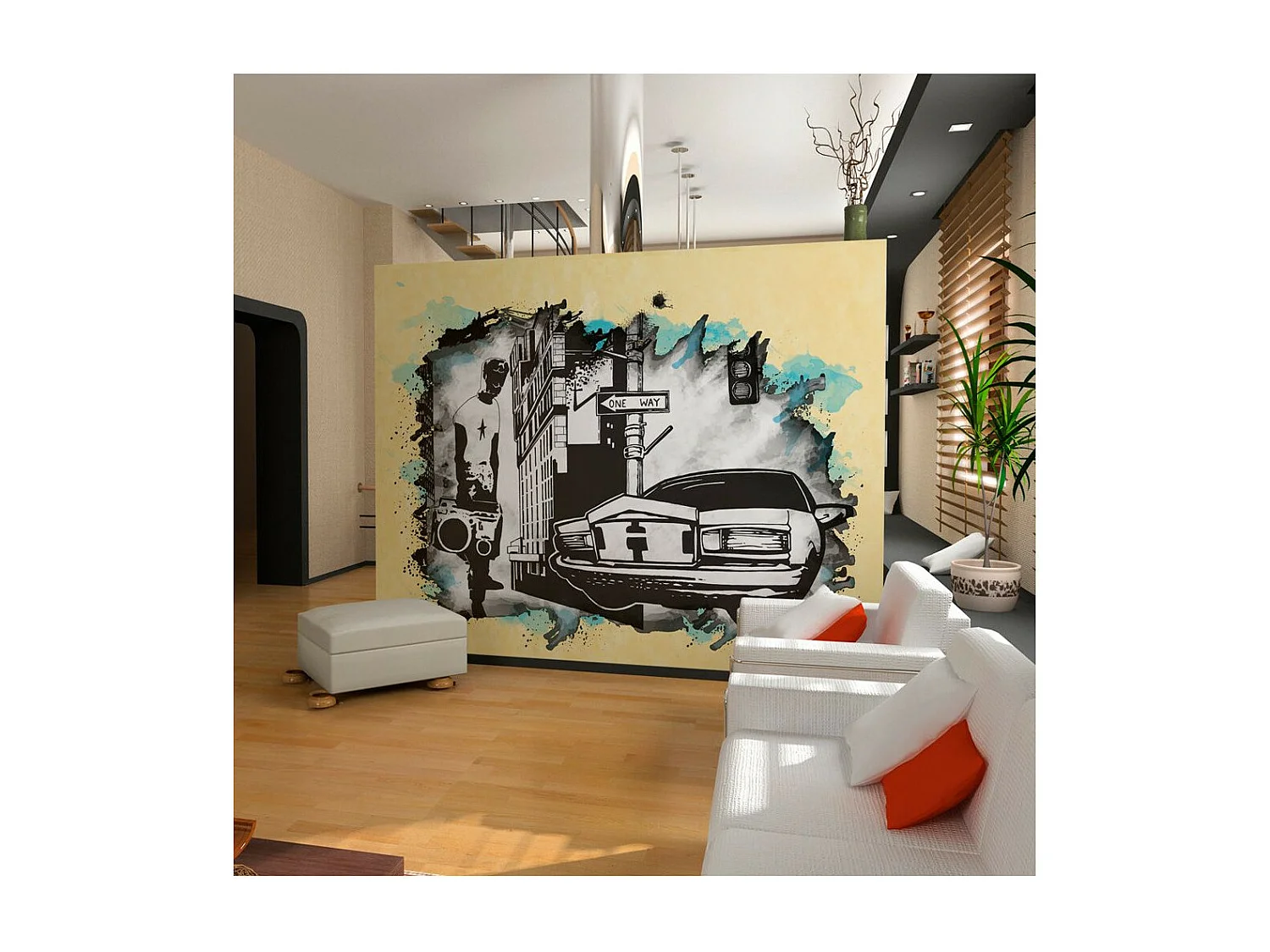 Papier Peint "Urban Atmosphere" 154 x 200 cm