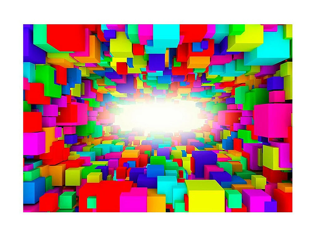 Papier Peint "Light in Color Geometry" 175 x 250 cm