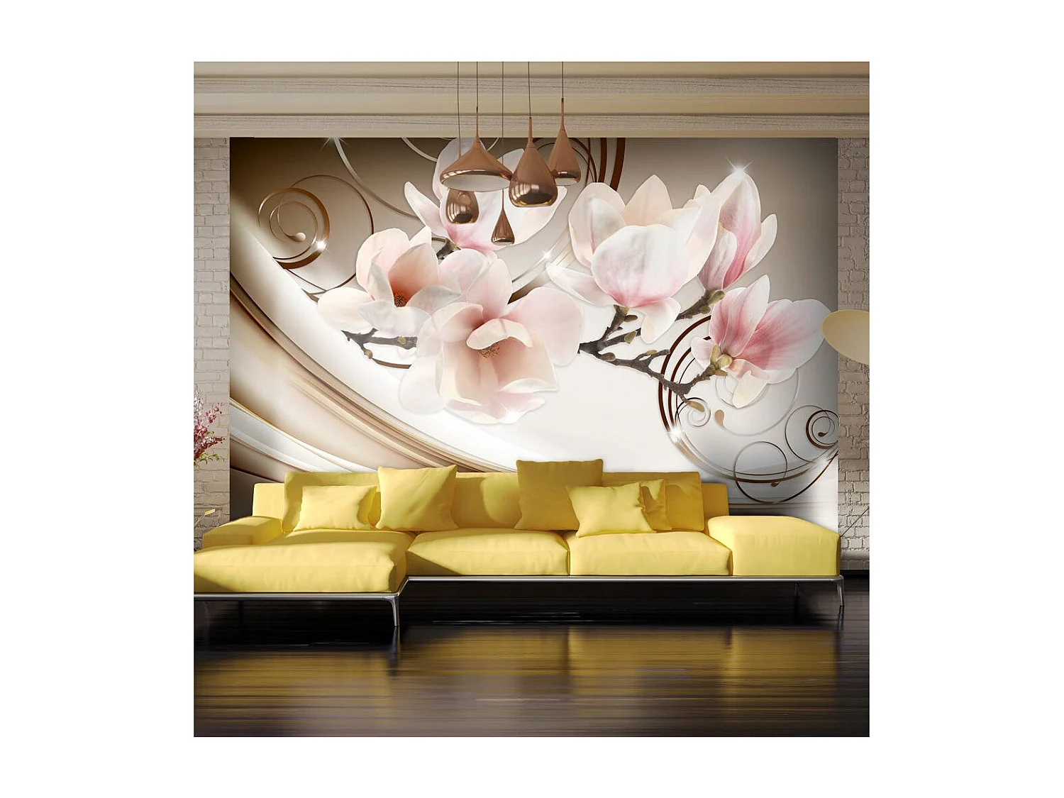 Papier Peint "Waves of Magnolia" 105 x 150 cm