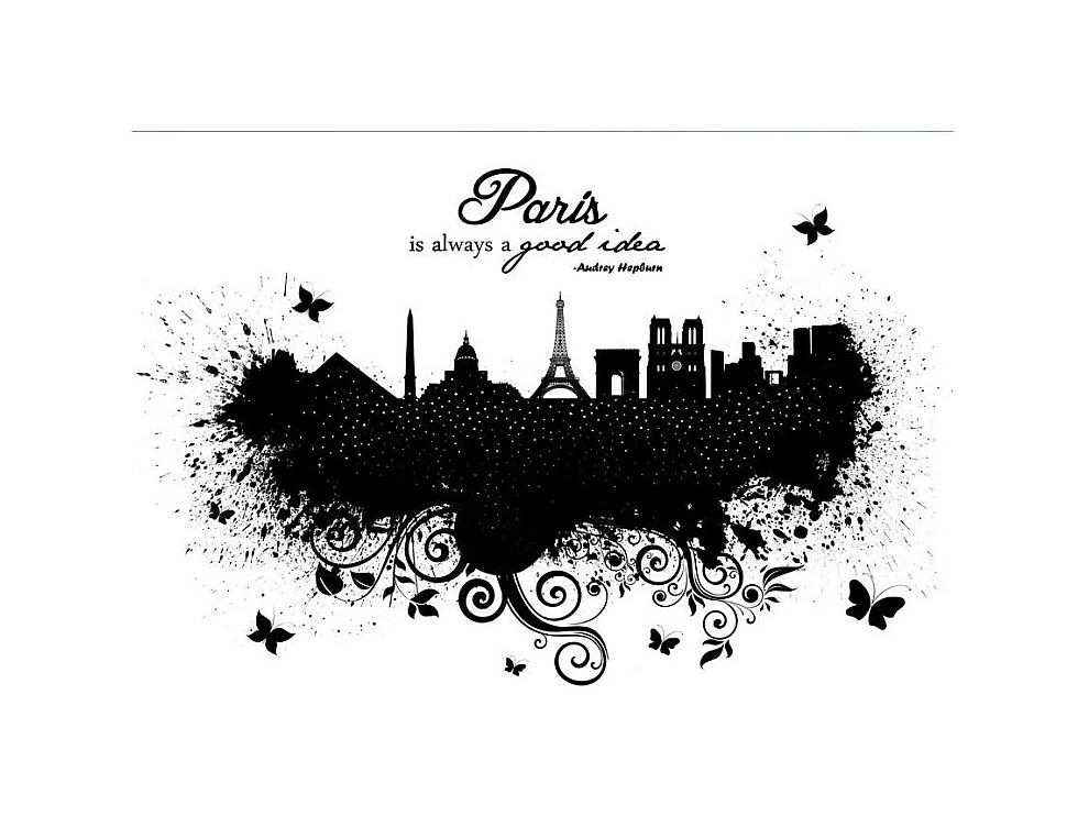 Papier Peint "Paris is Always a Good Idea" 70 x 100 cm