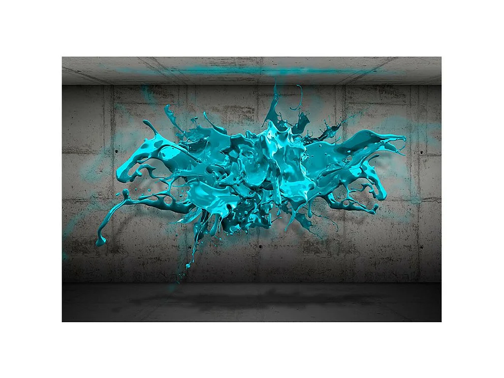 Papier Peint "Blue Ink Blot" 175 x 250 cm