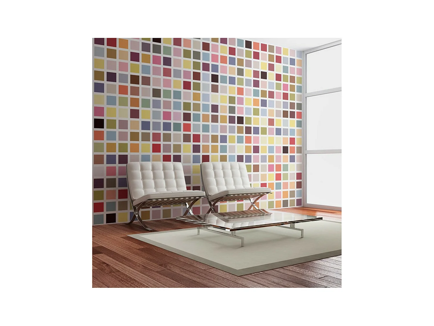 Papier Peint "Mosaïque de Couleurs" 193 x 250 cm