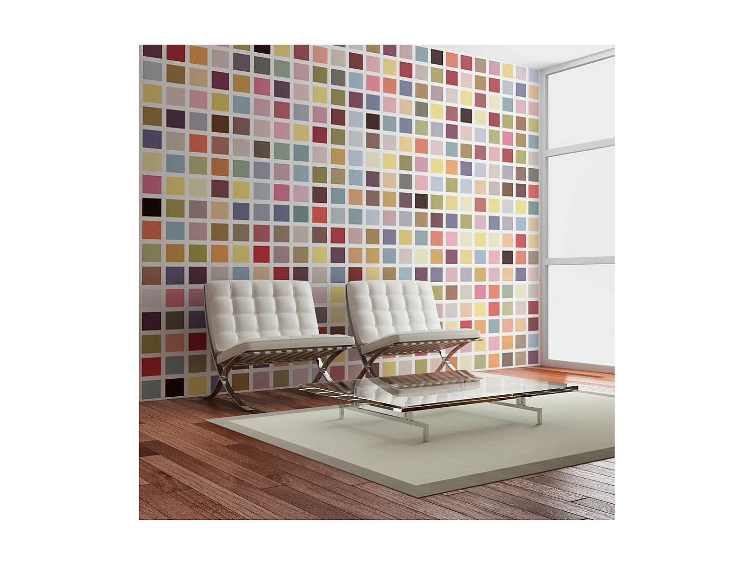 Papier Peint "Mosaïque de Couleurs" 193 x 250 cm