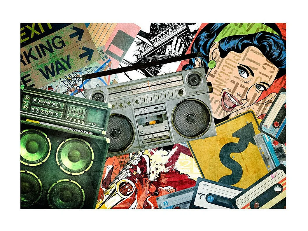 Papier Peint "Graffiti Girl" 140 x 200 cm