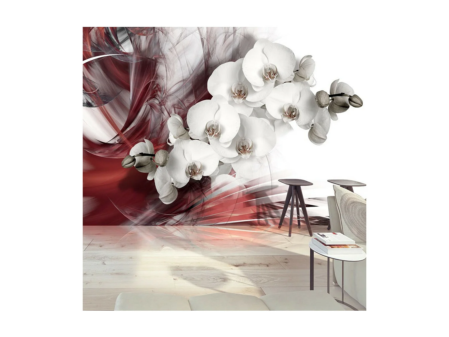 Papier Peint "Orchid in Red" 245 x 350 cm