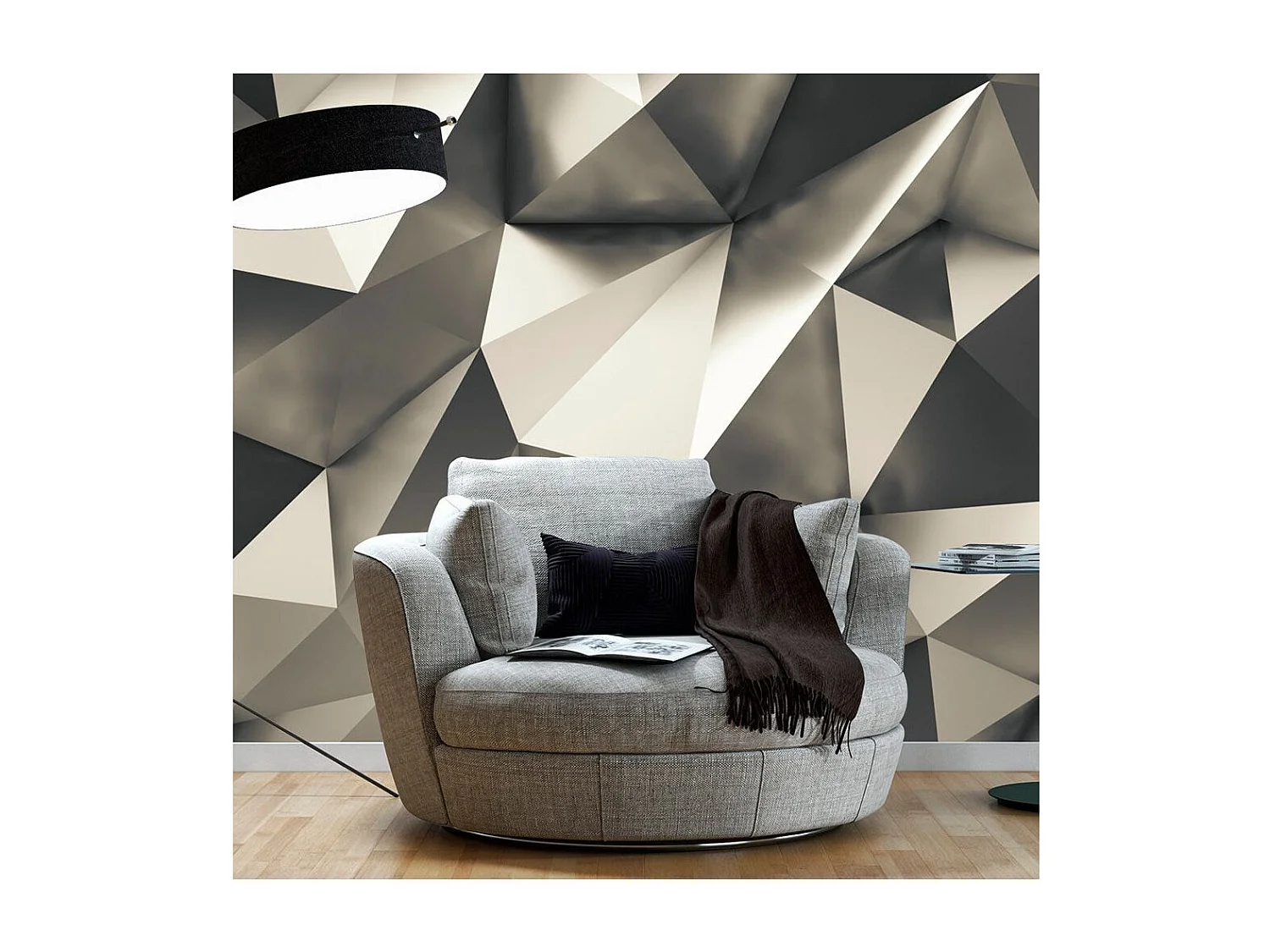 Papier Peint "Cosmic Silver" 140 x 200 cm