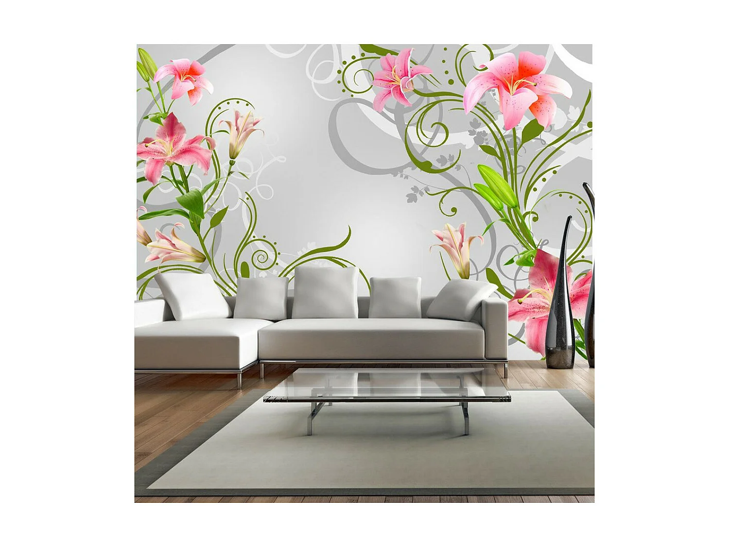 Papier Peint "Subtle Beauty of the Lilies III" 175 x 250 cm