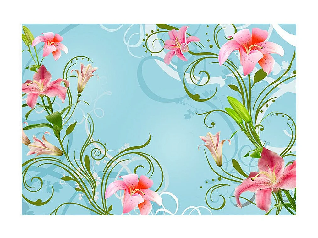 Papier Peint "Subtle Beauty of the Lilies II" 245 x 350 cm