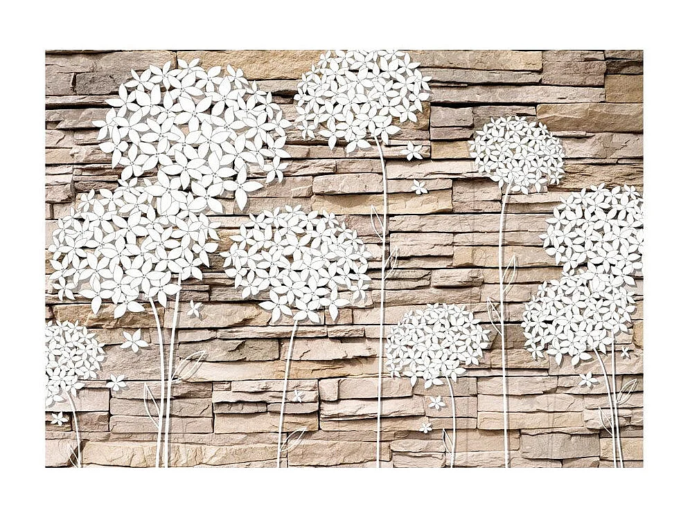 Papier Peint "Flowers on the Stone" 245 x 350 cm