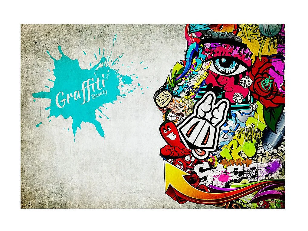 Papier Peint "Graffiti Beauty" 245 x 350 cm