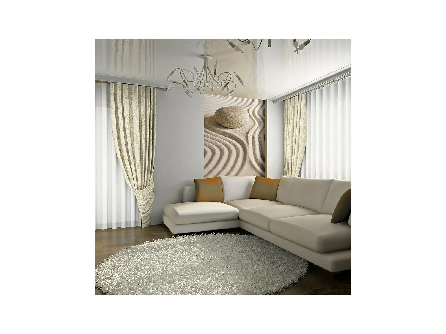 Papier Peint "Sable & Galet Zen" 270 x 350 cm