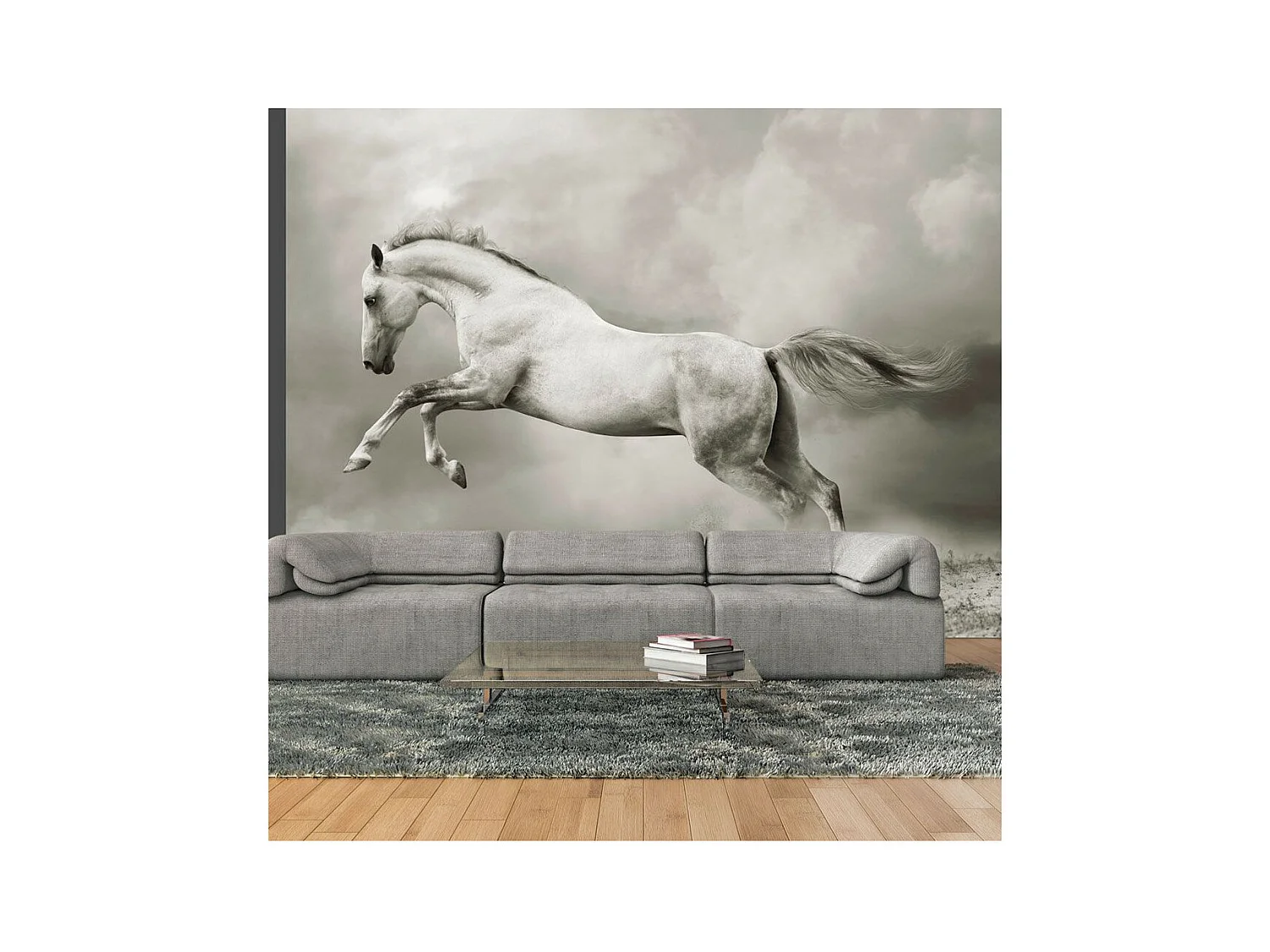 Papier Peint "Étalon Sauvage" 270 x 350 cm