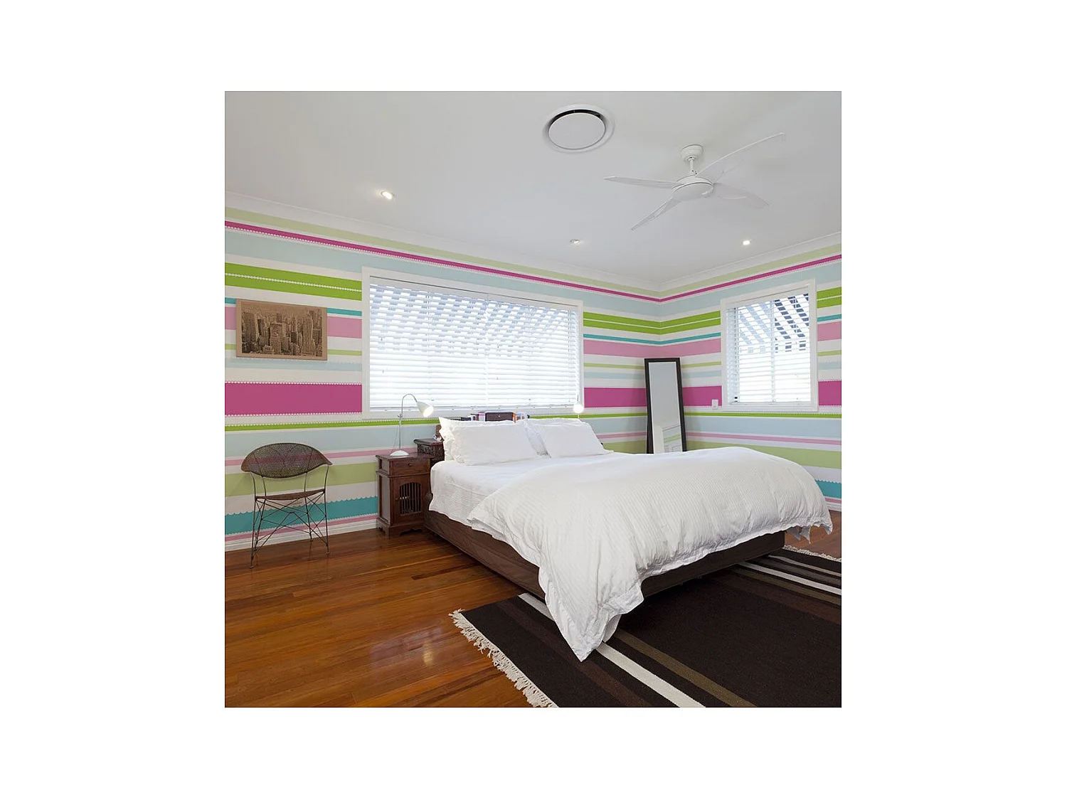 Papier Peint "Rayures Pastels" 231 x 300 cm