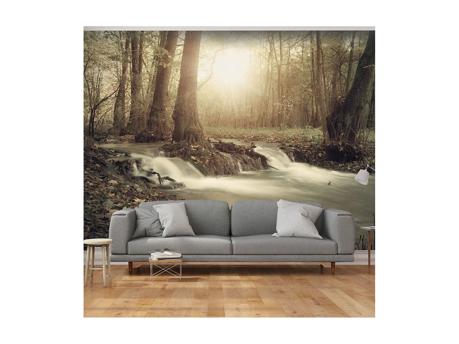 Papier Peint "Forest Cascade" 70 x 100 cm