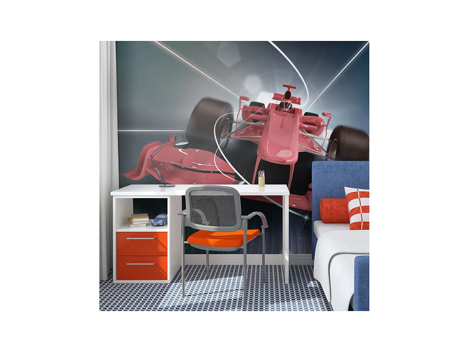 Papier Peint "Formule 1" 154 x 200 cm