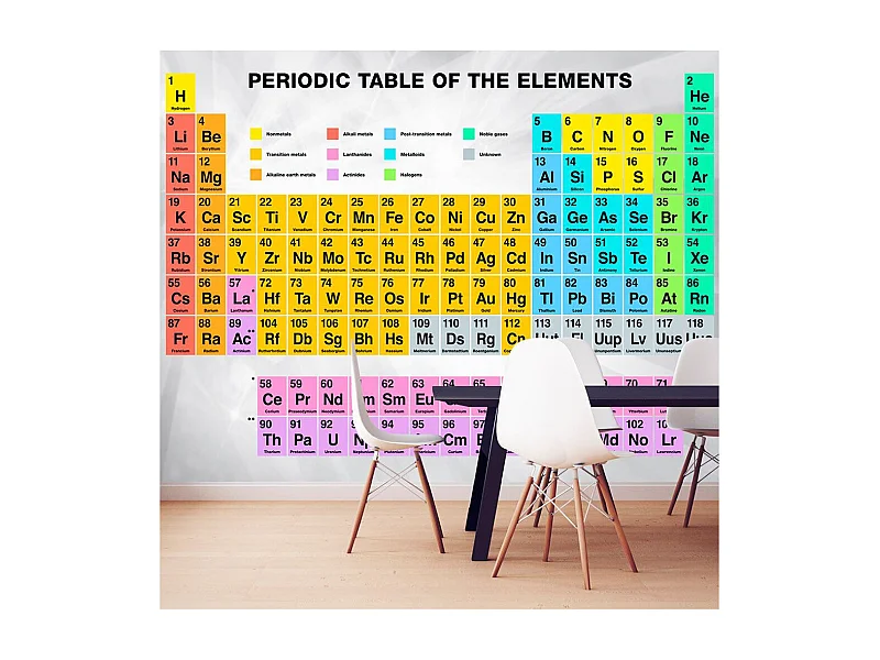 Papier Peint "Periodic Table of the Elements" 210 x 300 cm