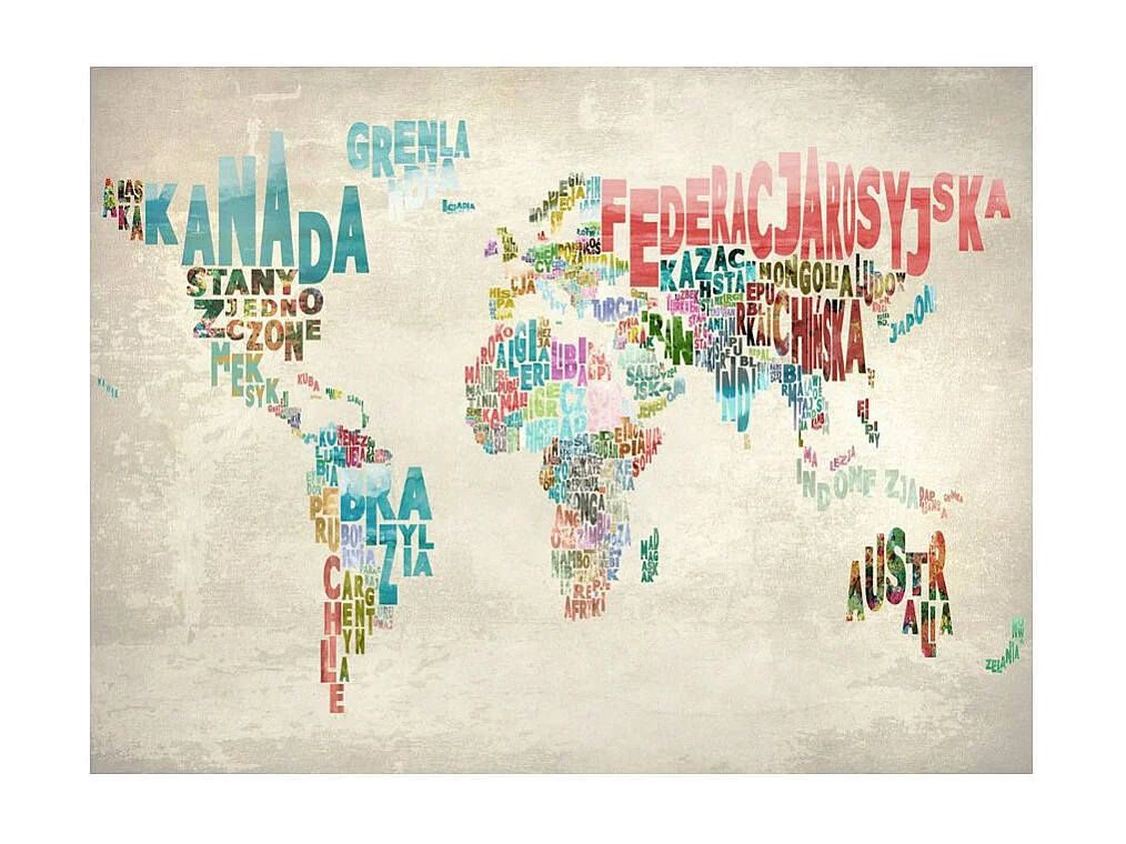 Papier Peint "Un Monde Sans Frontières" 193 x 250 cm