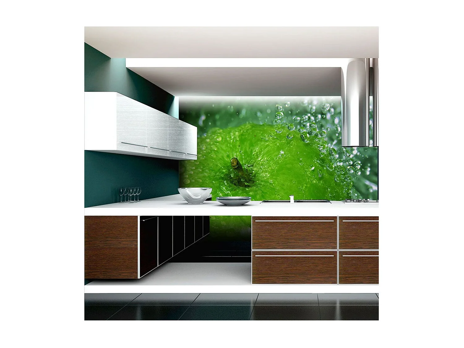 Papier Peint "Pomme Verte" 154 x 200 cm