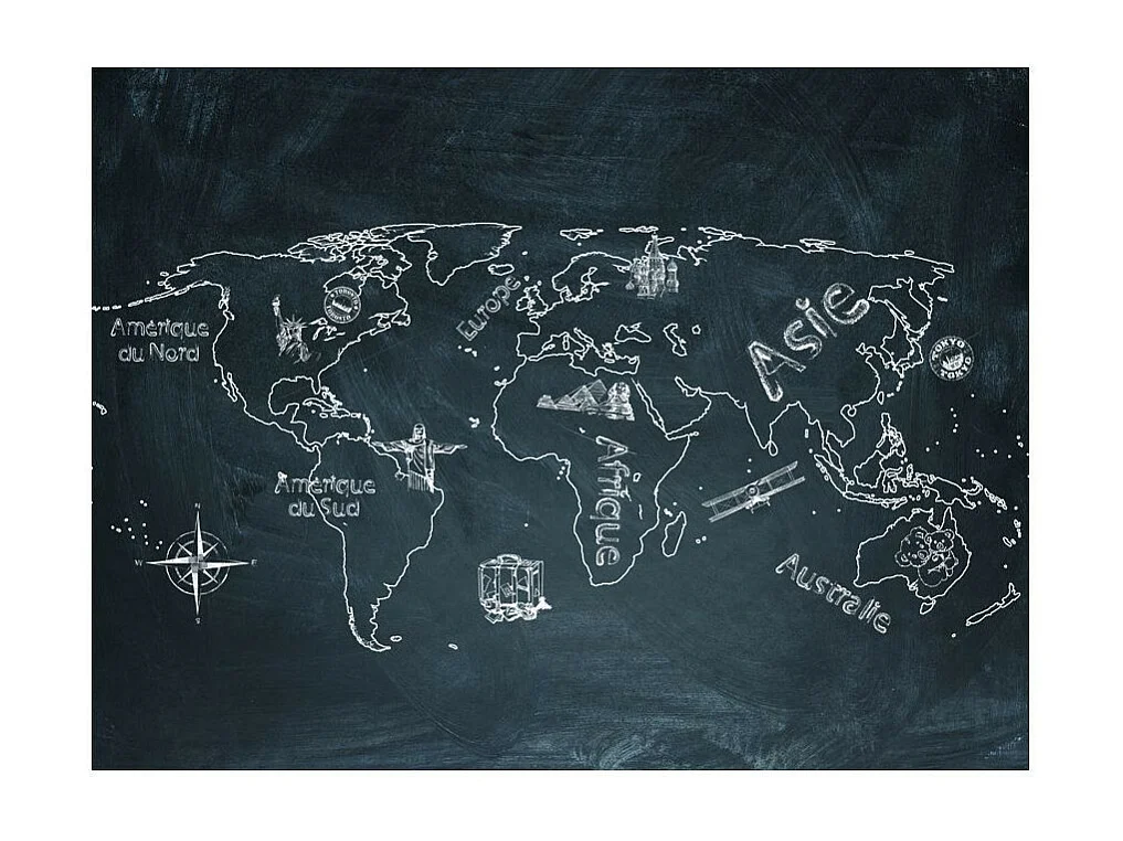 Papier Peint "Small Travel. Large Travel en Français" 270 x 350 cm