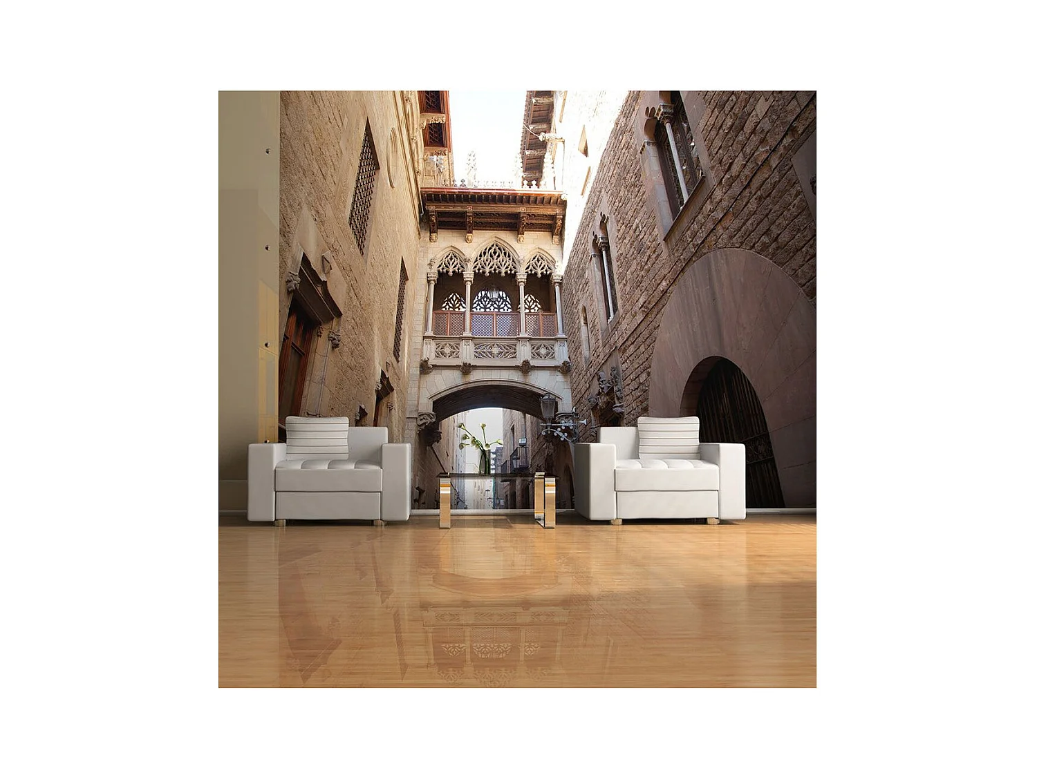 Papier Peint "Barcelona Palau Generalitat in Gothic Barrio" 154 x 200 cm