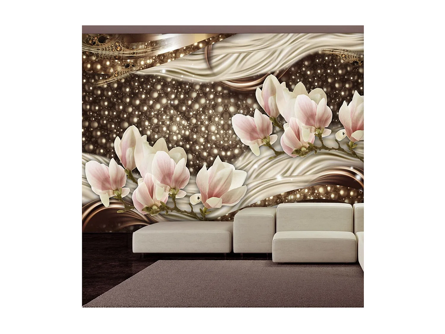 Papier Peint "Pearls & Magnolias" 70 x 100 cm